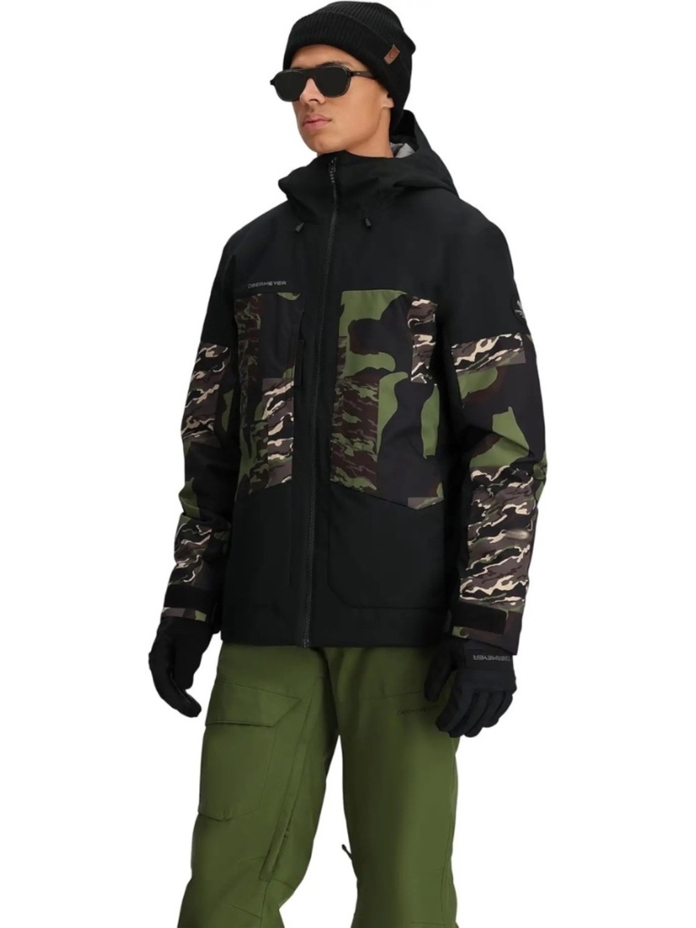 Obermeyer Grommet Jacket Men Size Large Color Patchwork Camo NEW!!